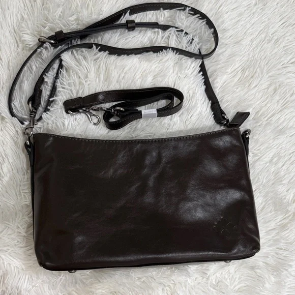Patricia Nash Dark Brown Leather Crossbody Bag - Picture 1 of 10